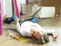 Woman on floor after a fall