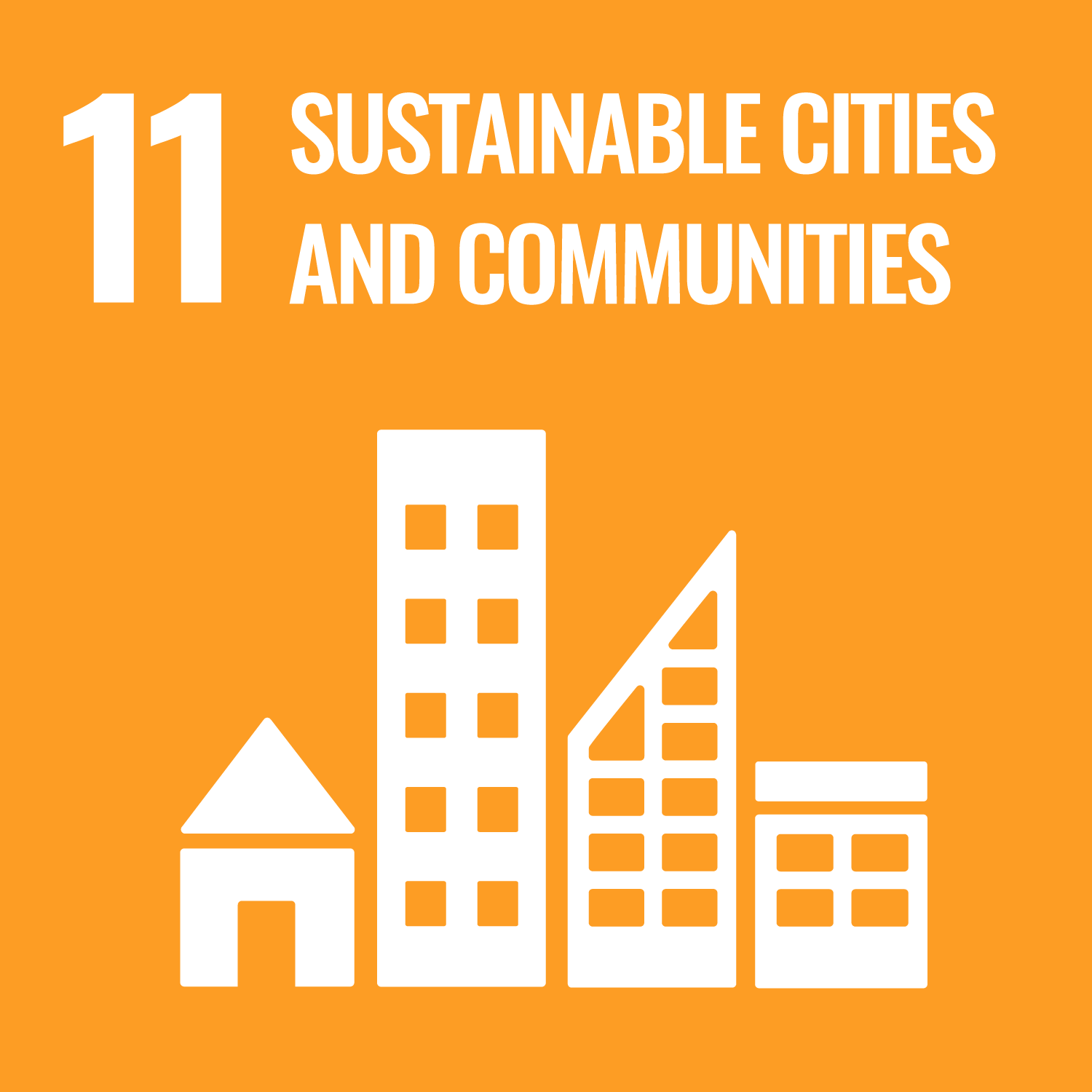 Sustainable cities and communities logo.