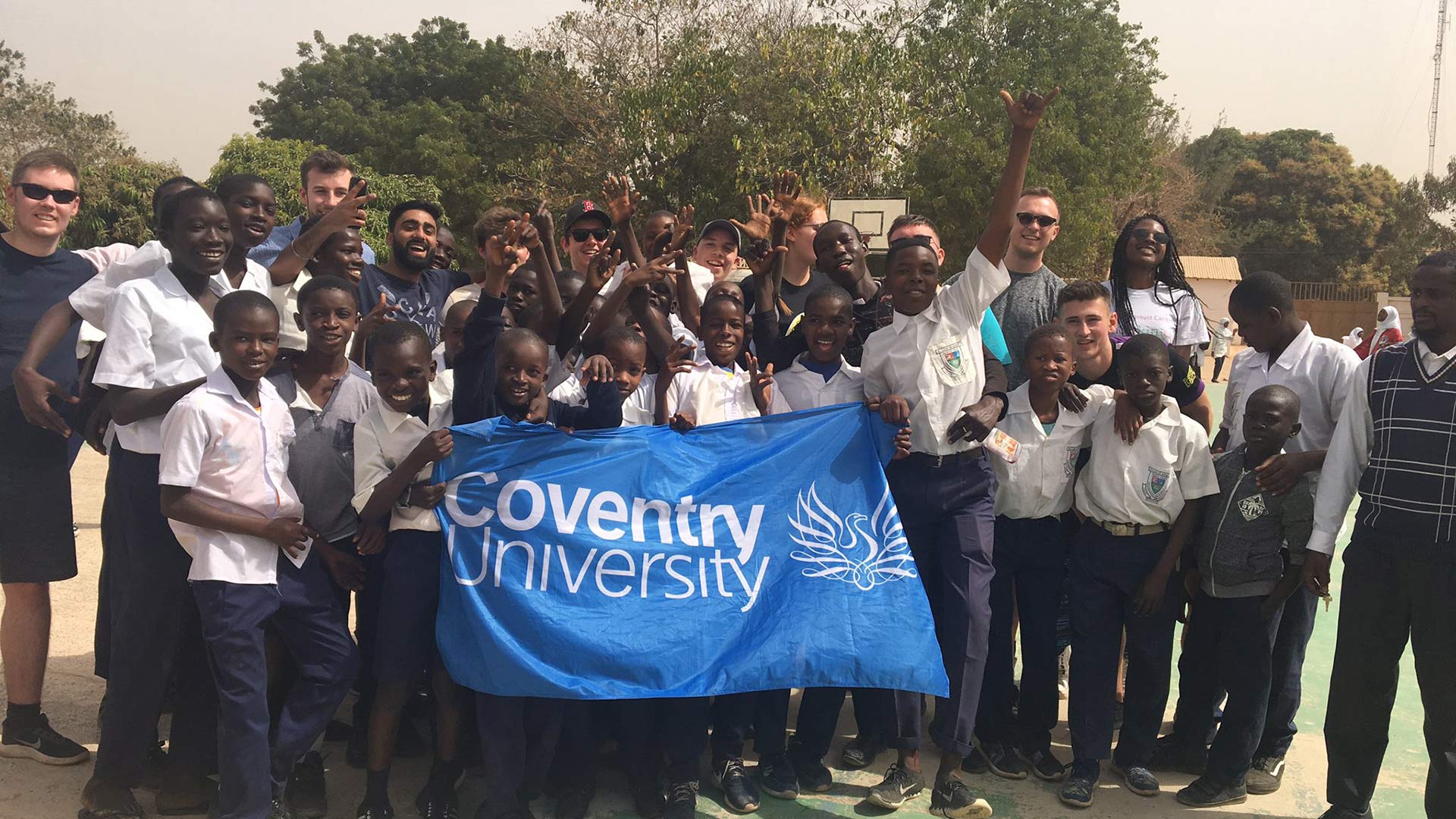 Geography students on a field trip in Gambia.