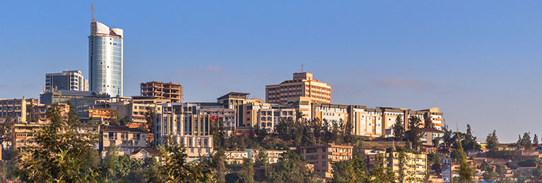View of the Kigali city skyline