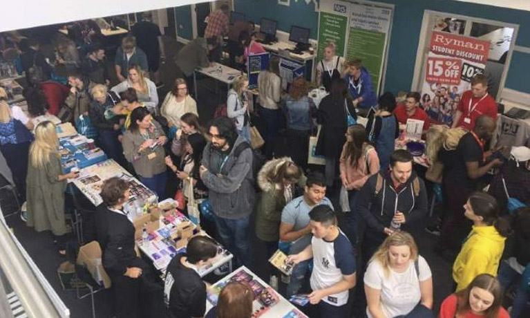 Students at Freshers' event