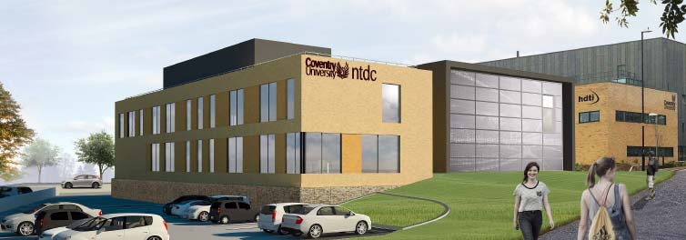 Artist's impression of the new multimillion pound National Transport Design Centre at Coventry University