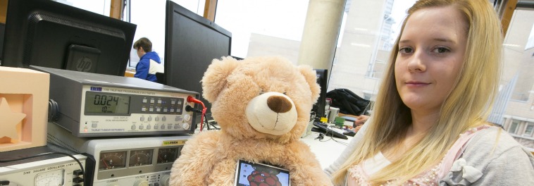 High-tech hoody and a teddy bear for the sensory impaired on show at engineering event