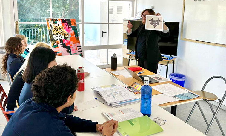 Emma-Maria Robinson in her classroom