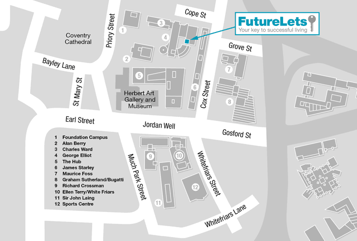Map showing the location of FutureLets