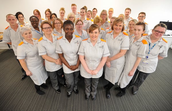 Group of student nurses smiling