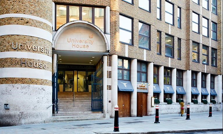 Entrance of Coventry University London building