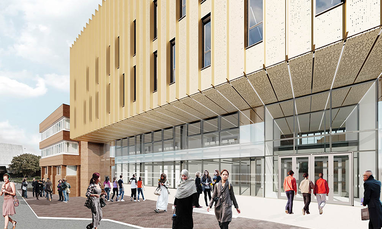 Artist impression of the new FAH building