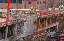 Engineers working in high-vis on a construction site