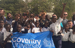 Geography students on a field trip in Gambia.