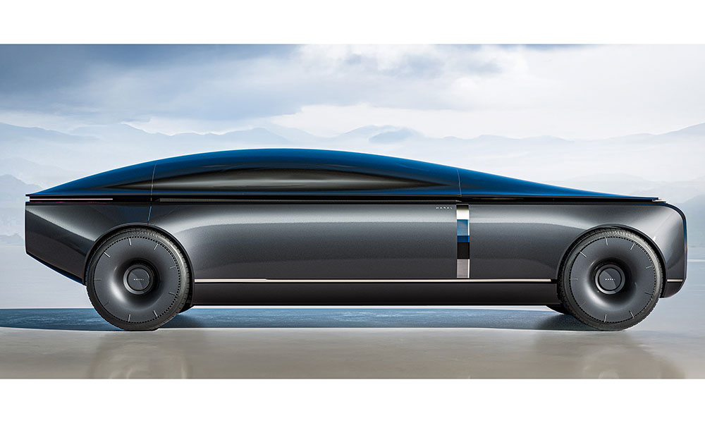 Grey-black car model