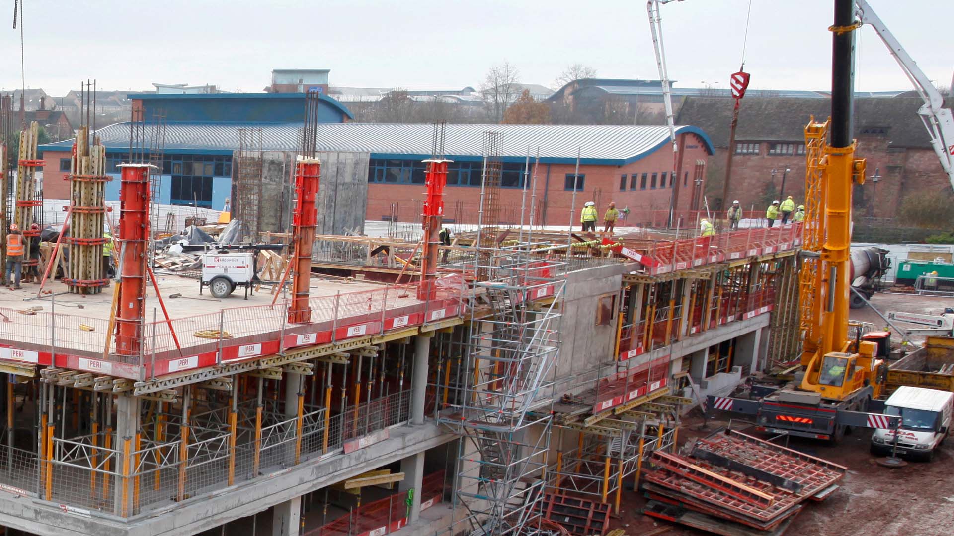 Engineers working in high-vis on a construction site