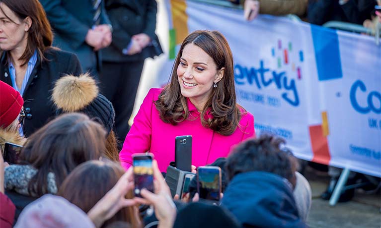 Princess Kate in the crowd in Coventry 2018