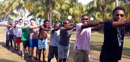 Group of students abroad