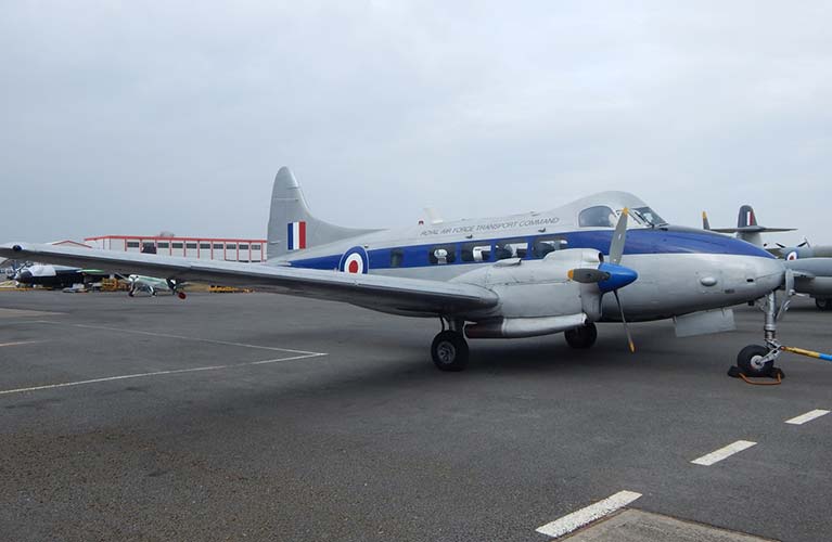 RAF Transport Command Dove on runway