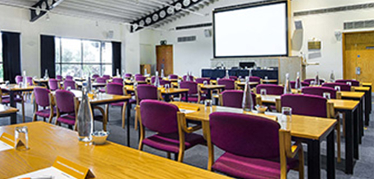 Empty conference room at Techno Park at Coventry University.