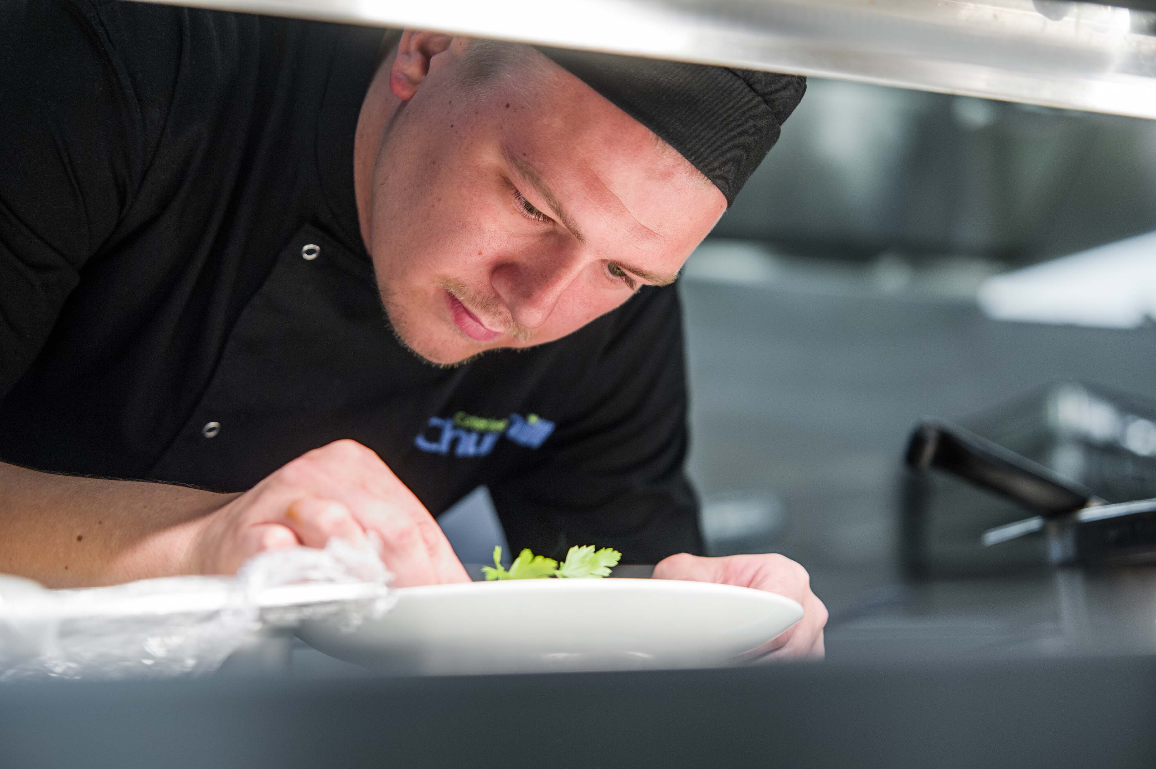 Chef preparing food