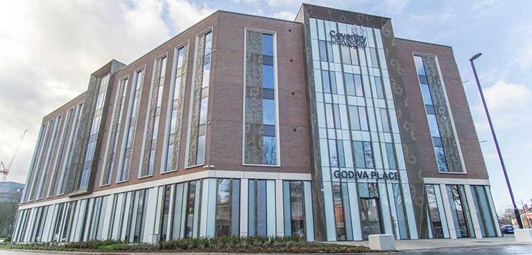 Exterior view of Godiva Place accommodation