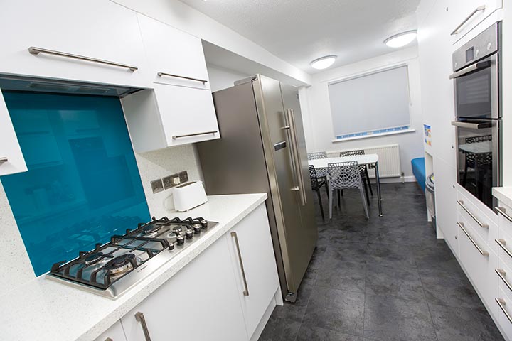 A premium kitchen in Singer Hall.
