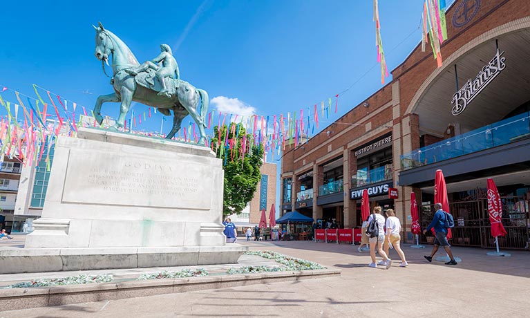 Godiva statue in broadgate square