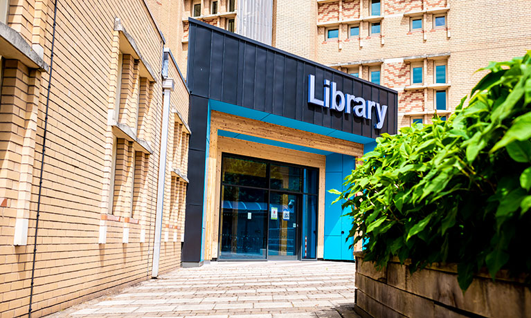 entrance of coventry university library