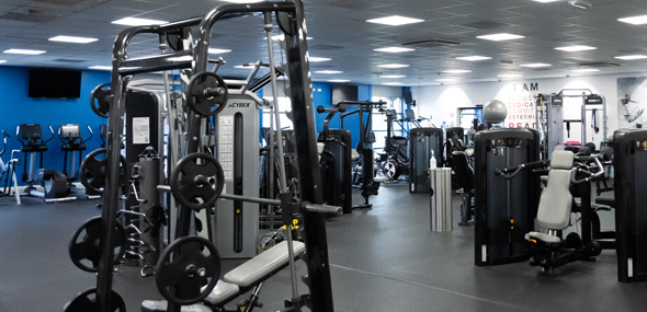 Gym equipment in the fitness studio