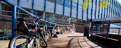 Bicycles outside of James Starley