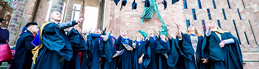 Large group of students attending their graduation ceremony