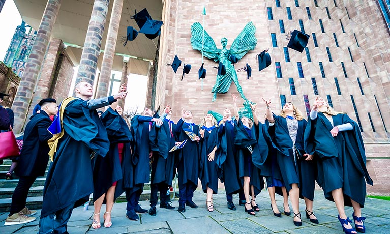 Hat throw in front of the Cathedral