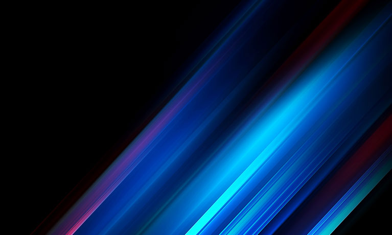 Abstract image with blue light on a black background