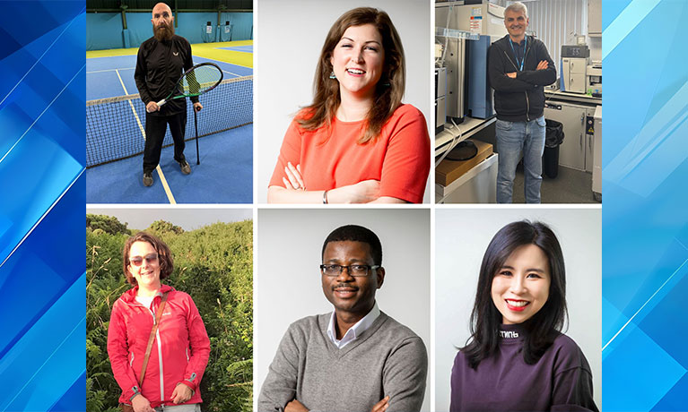 Photo collage of six researchers