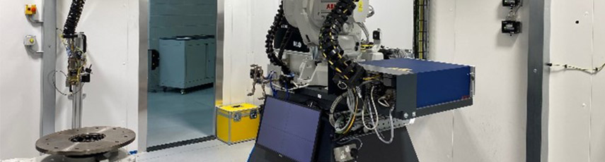 A machine stands in a laboratory setting