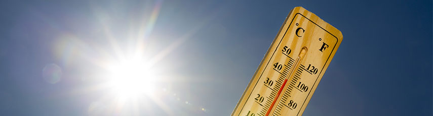 thermometer in the sun