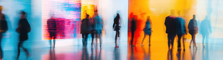 People in an art gallery