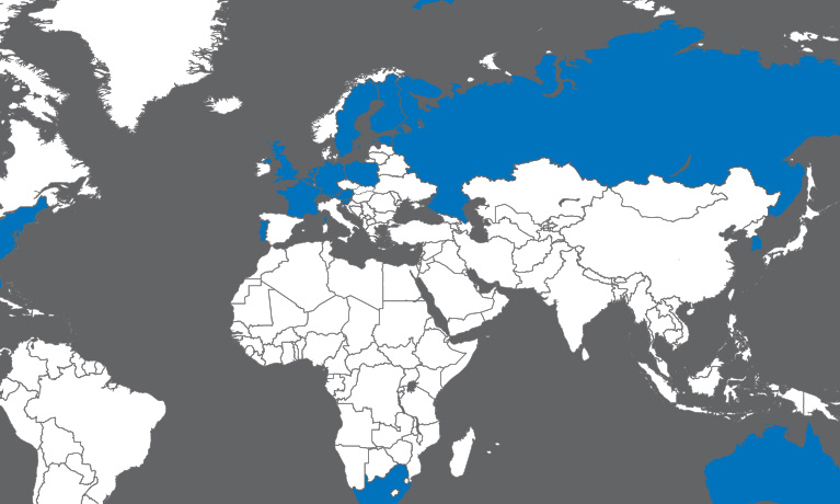 Map and locations of strategic partners