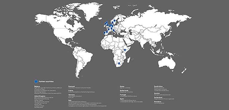 Map and locations of strategic partners