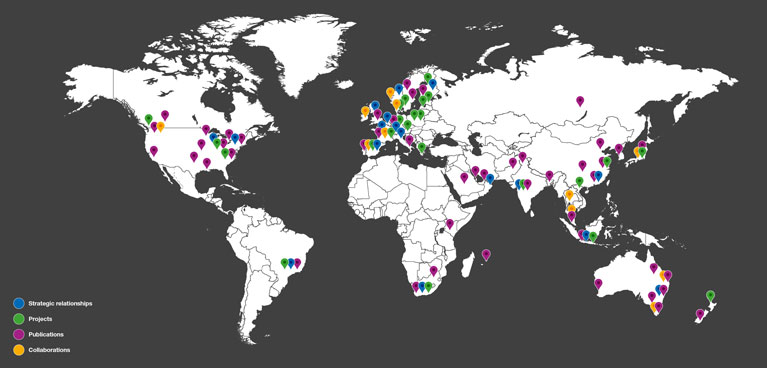 Map and locations of strategic partners