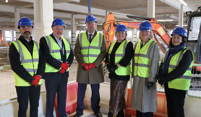 Six construction workers