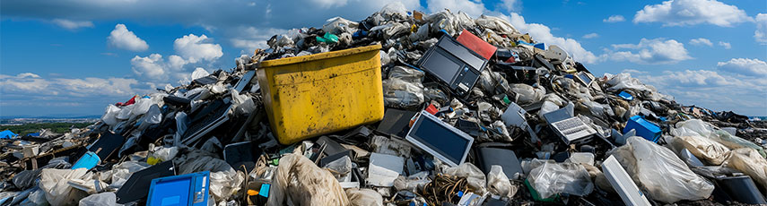 Plastic waste pile