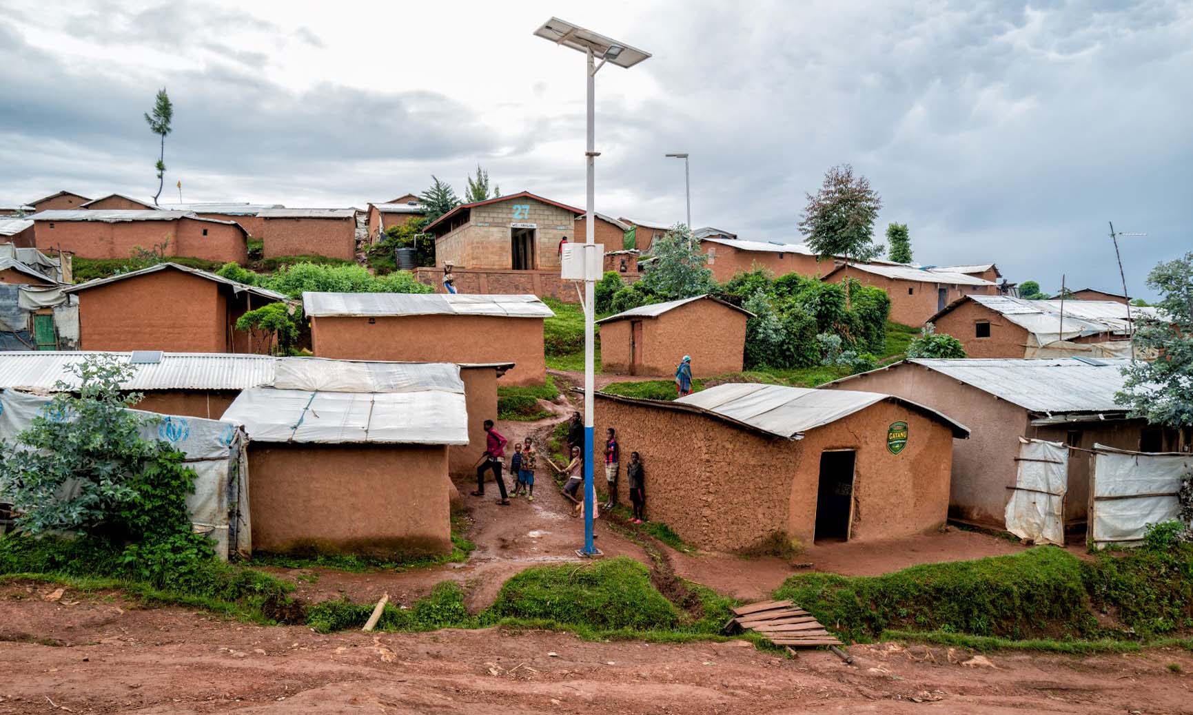 Multiple Kigeme refugee camps homes with installed micro-grid