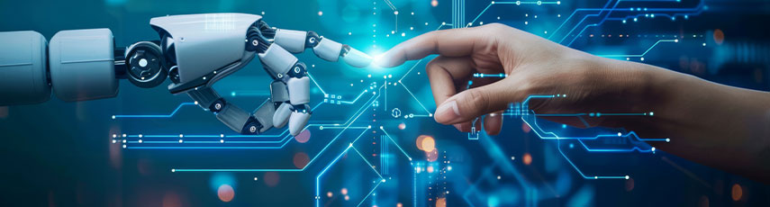 Robot and human hand