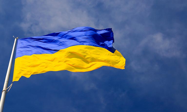 Ukraine flag.