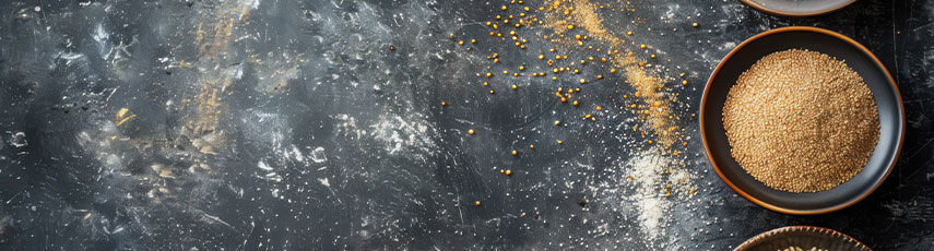 Grain reduction in different old plates as symbol of global food crisis