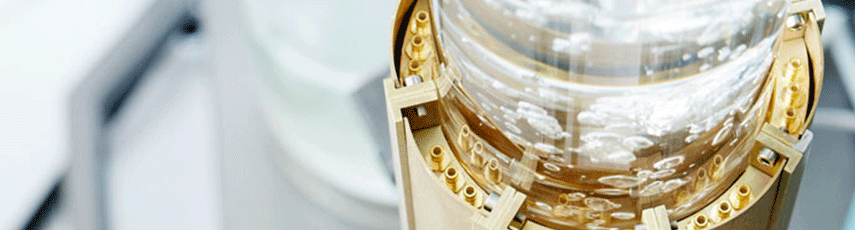 a container holding bubbling liquid