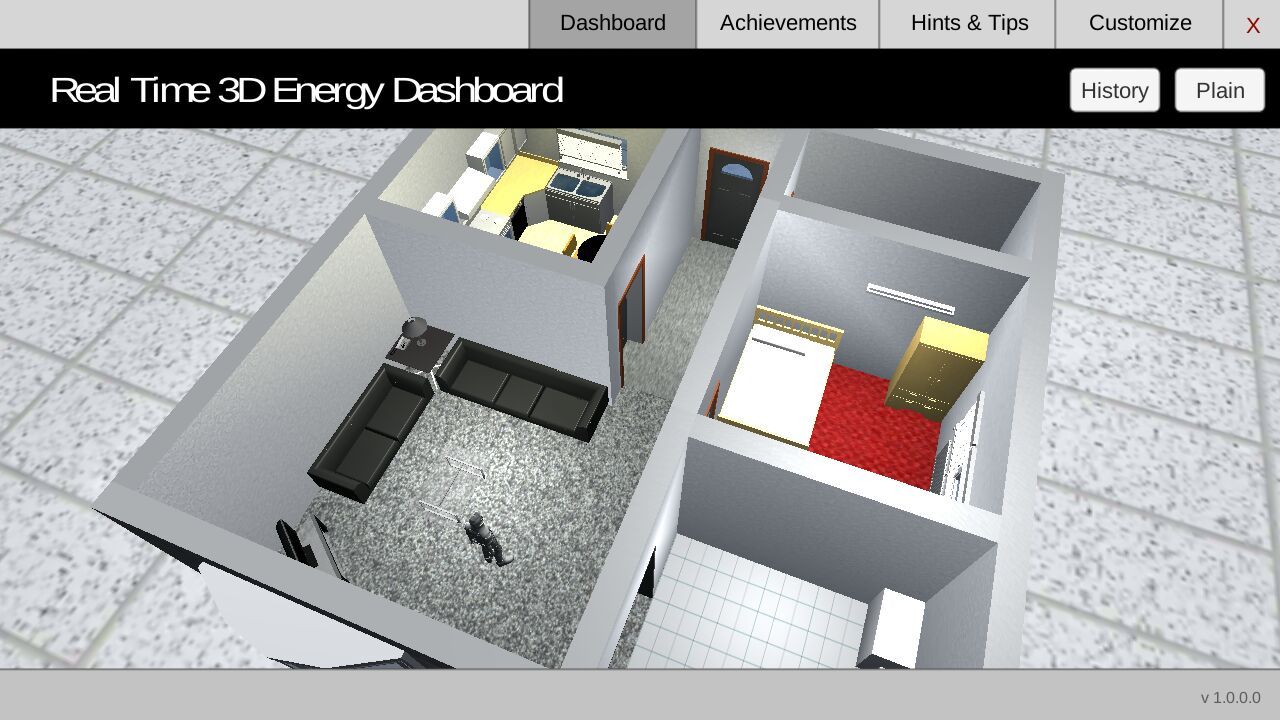 smarter households 3d dashboard application