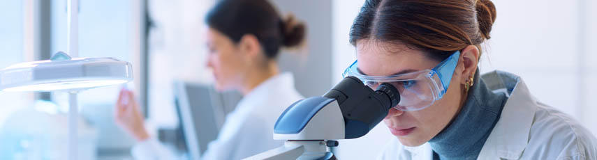 Researchers working in the clinical laboratory