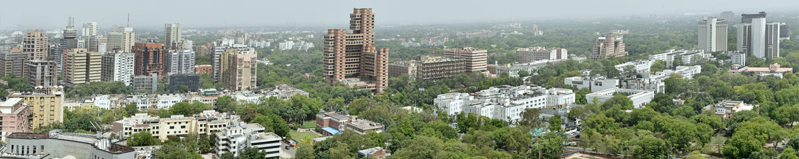 City skyline of Delhi, the capital of India.