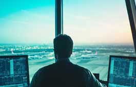 air traffic controller in the control tower