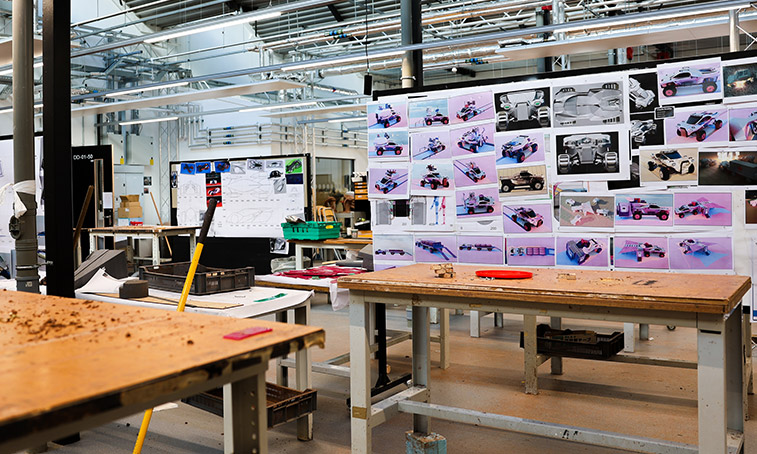 Interior of the clay studio in the Delia Derbyshire building