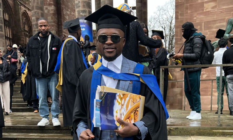 Samson Banjo Adeoye at his graduation at Coventry cathedral